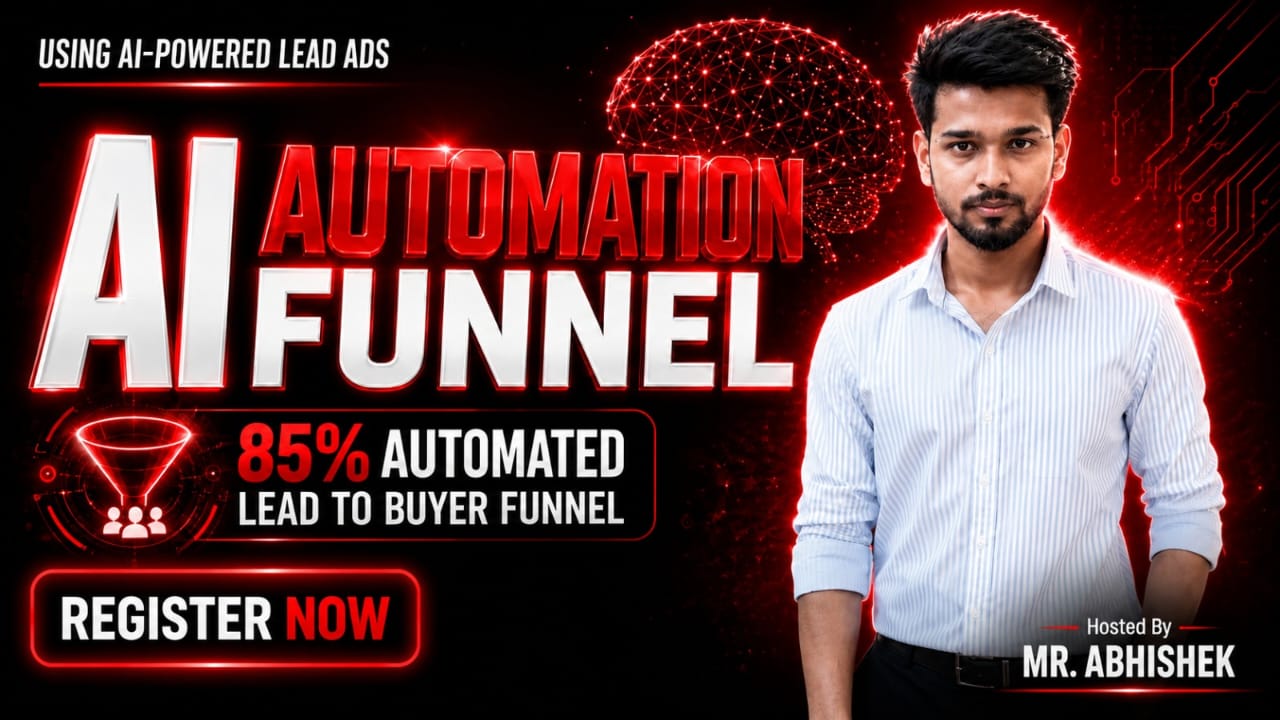 AI Automation Funnel free live webinar hosted by Mr. Abhishek